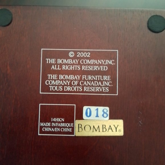 Vintage Bombay Wooden Photo Box Holder (3.5 x 3.5 photo) - Picture 5 of 5